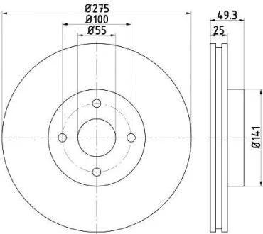 Гальмівний диск TEXTAR 92180303