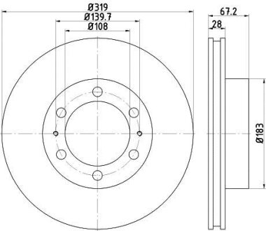 Диск тормозной TOYOTA FORTUNER перед. (с покрытием PRO) TEXTAR 92230403