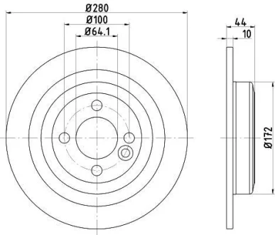 Гальмівний диск TEXTAR 92234003