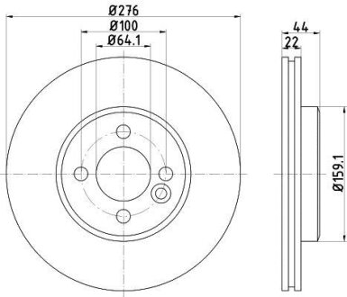 A_Диск гальмівний MINI Mini(R50,R52) F D276mm 01-07 TEXTAR 92262403