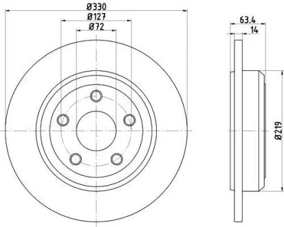 Гальмівний диск TEXTAR 92274703