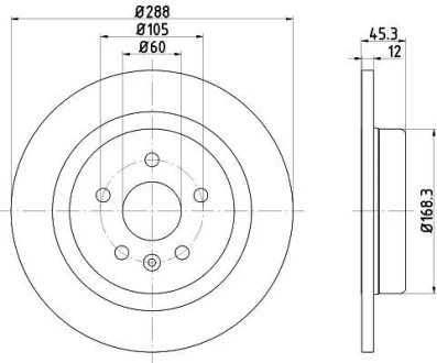 Гальмівний диск TEXTAR 92275203