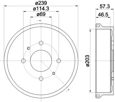 Гальмівний барабан TEXTAR 94044200