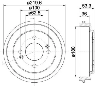 Барабан тормозной KIA PICANTO 11- зад. TEXTAR 94044400