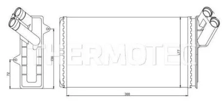 Радіатор обігрівача Fiat Scudo-Peugeot Expert (96-07) THERMOTEC D6P004TT