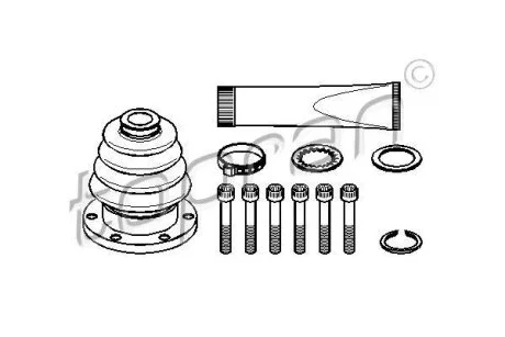Комплект пильовиків гумових TOPRAN / HANS PRIES 102 624