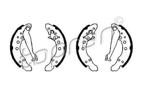 Гальмівні колодки, барабанні TOPRAN / HANS PRIES 103 075