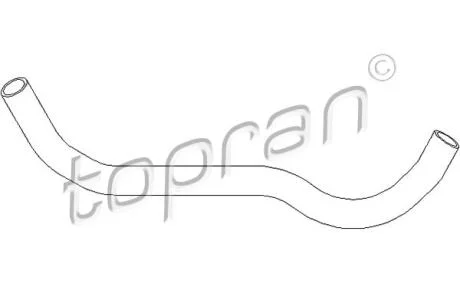 Патрубок радіатора верхній VW Passat 1.3-1.8 80-88 TOPRAN / HANS PRIES 103 382