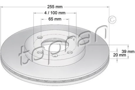 Гальмівний диск TOPRAN / HANS PRIES 103 408