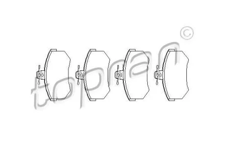 Гальмівні колодки, дискові TOPRAN / HANS PRIES 103 530