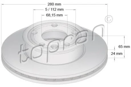 Гальмівний диск TOPRAN / HANS PRIES 104 087