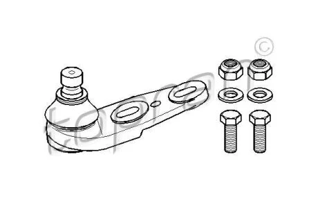 Шарова опора,передня вісь TOPRAN / HANS PRIES 104 206