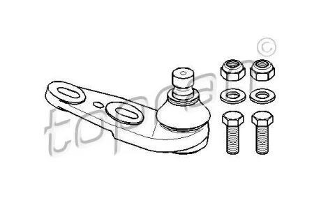 Шарова опора,передня вісь TOPRAN / HANS PRIES 104 207