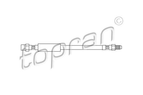 Шланг тормозной (задний) Audi 100, 200, 80, A4, A6, V8 1.8-4.2 83-04 TOPRAN / HANS PRIES 104 433