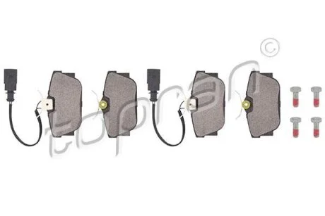 Гальмівні колодки, дискові TOPRAN / HANS PRIES 107 238