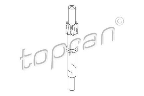 Шестерня приводу спідометра AUDI A2 SEAT AROSA, CORDOBA, CORDOBA VARIO, IBIZA II, IBIZA III, INCA SKODA FABIA I VW CADDY II, GOLF I, GOLF II, GOLF III, JETTA I, JETTA II 0.9-1.9D 04.74-05.08 TOPRAN / HANS PRIES 107 401