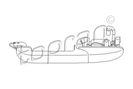 Ручка VW Passat B4 (93-96) зовнішня задня ліва L (TOPRAN) TOPRAN / HANS PRIES 108 480