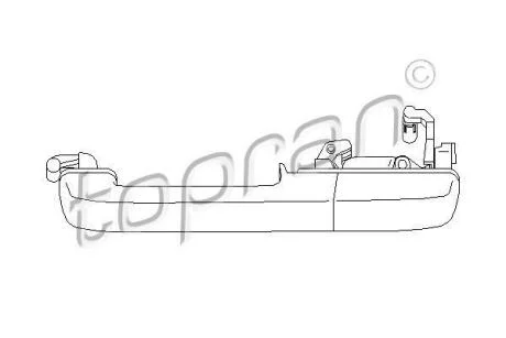 Ручка дверей задня, лiва, з рамкою TOPRAN / HANS PRIES 108 484