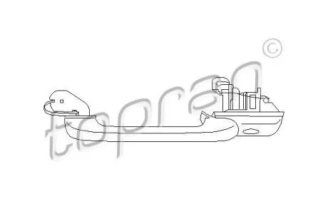 Ручка двери передняя левая (без замка и без ключей) VAG Cordoba Golf 91-02 TOPRAN / HANS PRIES 108 516