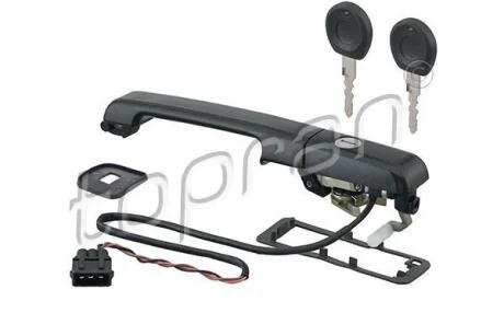 Ручка дверей передня, лiва, з вставкою замка i ключем з центр.замком TOPRAN / HANS PRIES 108 666