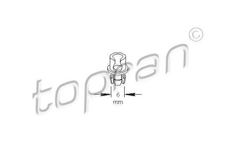 Фіксатор, кріплення молдинга TOPRAN / HANS PRIES 109 034