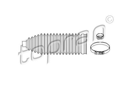 Пильовик рульової рейки VW LT28-55 96-06, MERCEDES-BENZ Sprinter 901-905 95-06, Vito W638 96-03 TOPRAN / HANS PRIES 109 442
