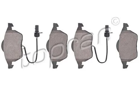 Гальмівні колодки, дискові TOPRAN / HANS PRIES 109 457