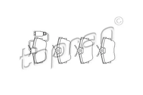 Гальмівні колодки, дискові TOPRAN / HANS PRIES 109 472