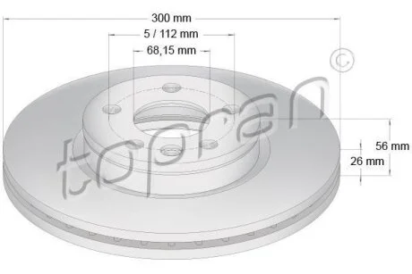Гальмівний диск TOPRAN / HANS PRIES 109 523
