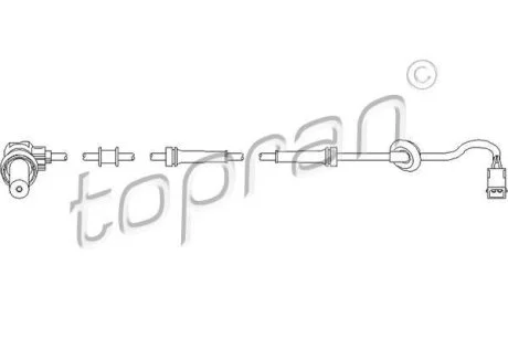 Датчик, частота вращения колеса TOPRAN / HANS PRIES 109 757