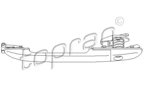 Ручка передніх / задніх дверей MB Sprinter 901 - 904 / Vito 638 / VW LT (зовнішня) TOPRAN / HANS PRIES 109 911