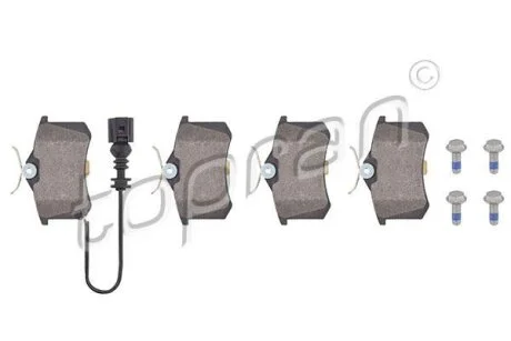 Гальмівні колодки, дискові TOPRAN / HANS PRIES 109 981