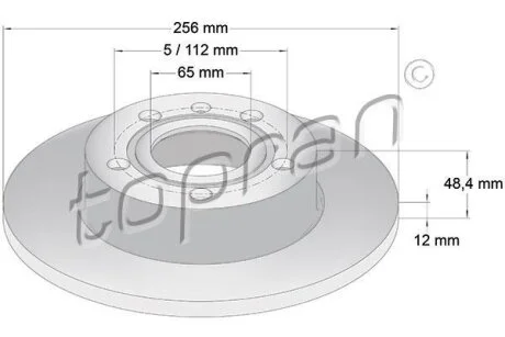 Гальмівний диск TOPRAN / HANS PRIES 110 080