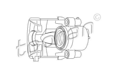 Суппорт тормоз. VW Caddy 3/Golf 4/Golf 5 SK Octavia SE Leon/Toledo пер. левый @54 TOPRAN / HANS PRIES 110 283