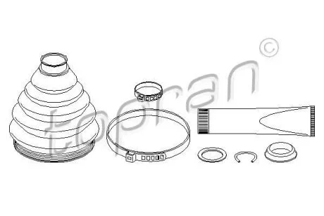 Комплект пильовиків гумових TOPRAN / HANS PRIES 110 970