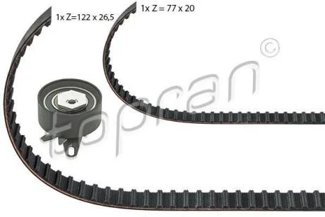 Комплект ГРМ (ремінь + ролик) TOPRAN / HANS PRIES 111 206