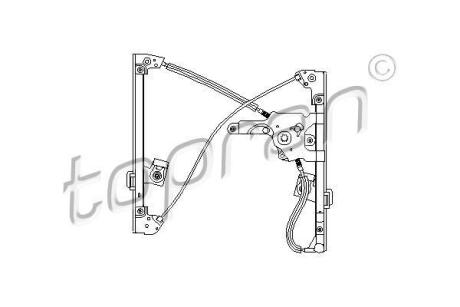Стеклоподемник передний левый Skoda Octavia 1U0837461B (шкода октавиа) TOPRAN / HANS PRIES 111 257