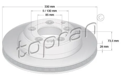 Гальмівний диск TOPRAN / HANS PRIES 111 290