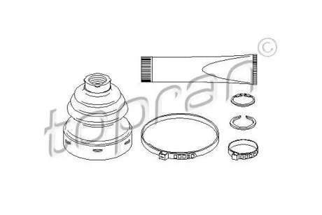 Комплект пильовиків гумових TOPRAN / HANS PRIES 111 682