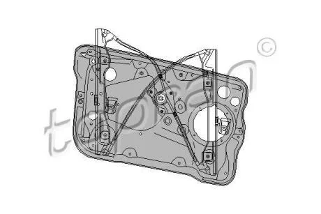 Склопiдiймач лівий з картою TOPRAN / HANS PRIES 111 711