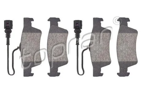 Комплект гальмівних накладок, дискове гальмо TOPRAN / HANS PRIES 112 170