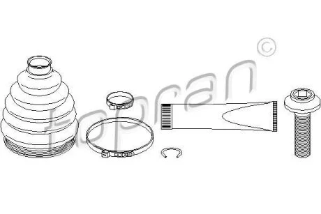 Комплект пильовиків гумових TOPRAN / HANS PRIES 113 005