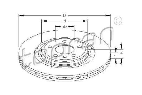 Гальмівний диск TOPRAN / HANS PRIES 113 012