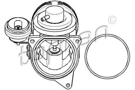 Клапан системи рециркуляції ВГ TOPRAN / HANS PRIES 113 159
