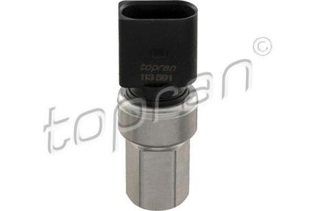 Перемикач тиску кондиціонера AUDI A1, A3, Q3, Q7, TT, PORSCHE CAYENNE, SEAT ALHAMBRA, ALTEA, ALTEA XL, AROSA, CORDOBA, IBIZA II, IBIZA III, IBIZA IV, IBIZA IV SC, IBIZA IV ST 1.0-Electric 09.93- TOPRAN / HANS PRIES 113 591