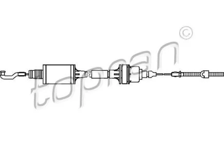 Трос зчеплення TOPRAN / HANS PRIES 201 349