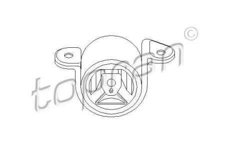 Опора двигуна права 1.8MPI 16V, 2.0MPI 16V, 1.8MPI 8V OPEL Astra F 91-98 TOPRAN / HANS PRIES 201 397