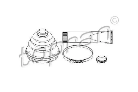Комплект пильовиків гумових TOPRAN / HANS PRIES 202 424