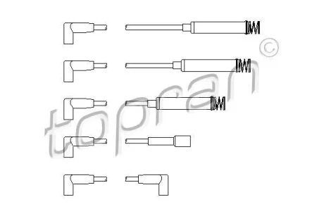Комплект проводів запалення TOPRAN / HANS PRIES 202 522