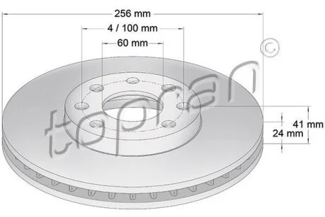 Гальмівний диск TOPRAN / HANS PRIES 205 523